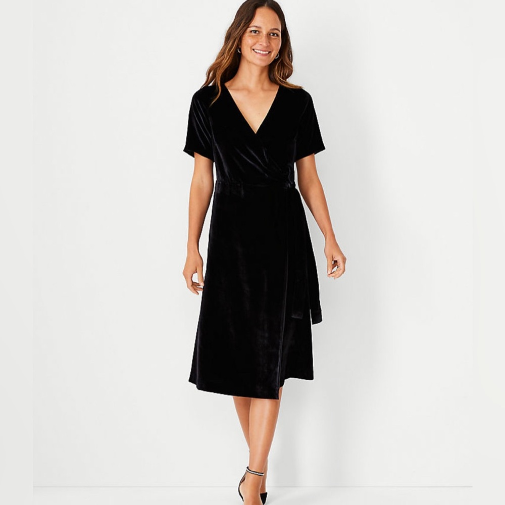 New with tags Ann Taylor velvet wrap dress